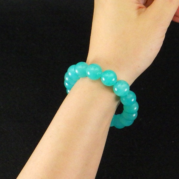 AAA級 チベット産アマゾナイト ブレスレット 12mm 【高級ケース付き】