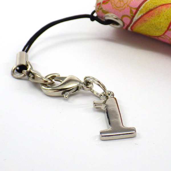 シルバープレートストラップ1(ひも製ストラップ付き)