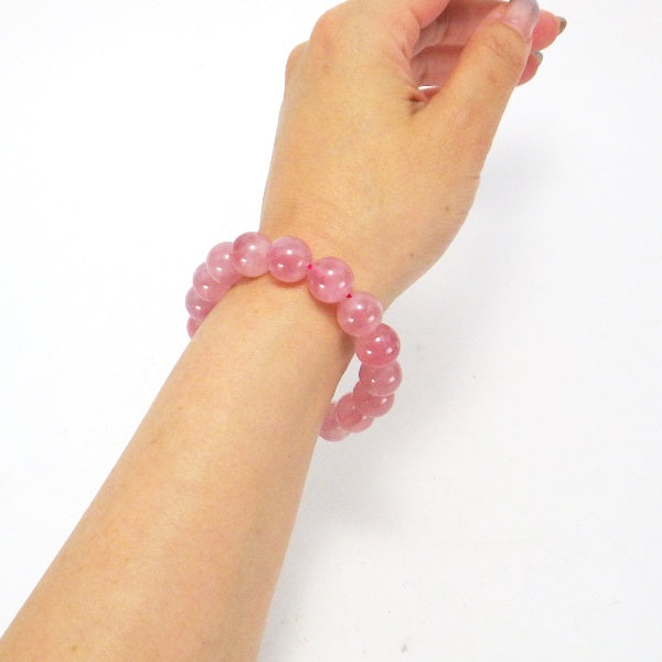 AAA級 マダガスカル ディープローズクォーツ ブレスレット 12mm【高級ケース付き】