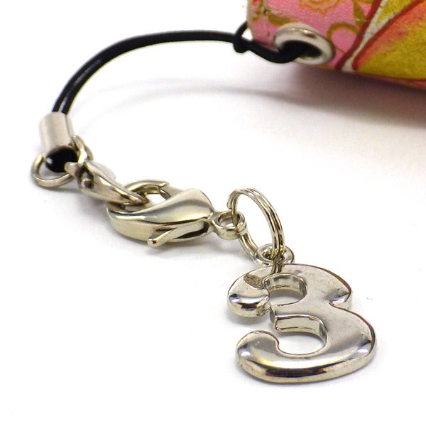 シルバープレートストラップ3 (ひも製ストラップ付き)