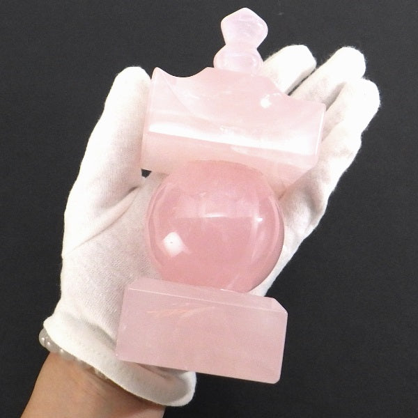 ローズクォーツ 五輪塔(ごりんとう)