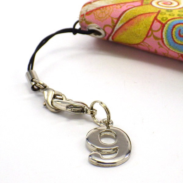 シルバープレートストラップ9 (ひも製ストラップ付き)