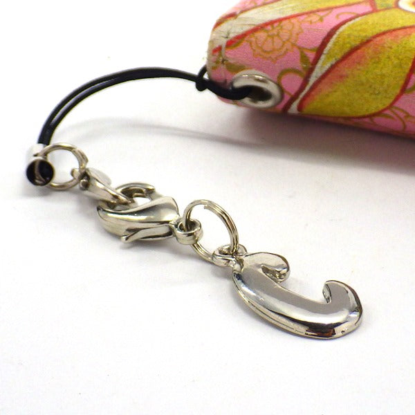 シルバープレートストラップC(ひも製ストラップ付き)