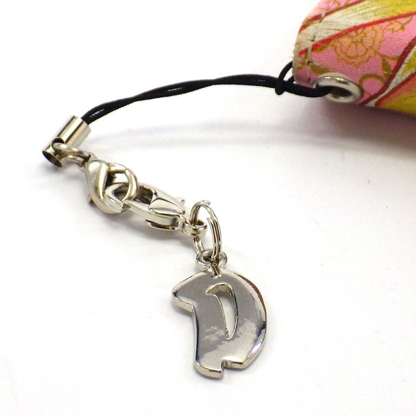 シルバープレートストラップD (ひも製ストラップ付き)