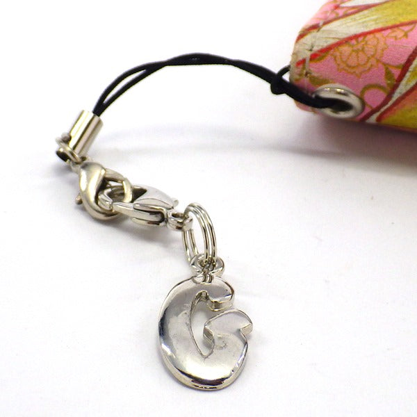 シルバープレートストラップG(ひも製ストラップ付き)