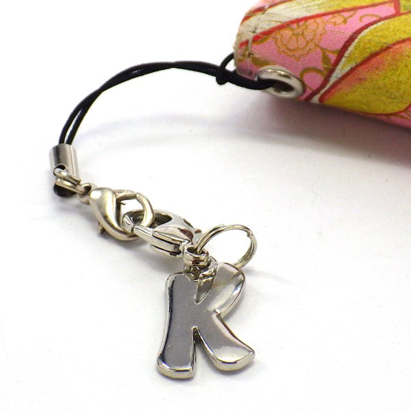 シルバープレートストラップK(ひも製ストラップ付き)