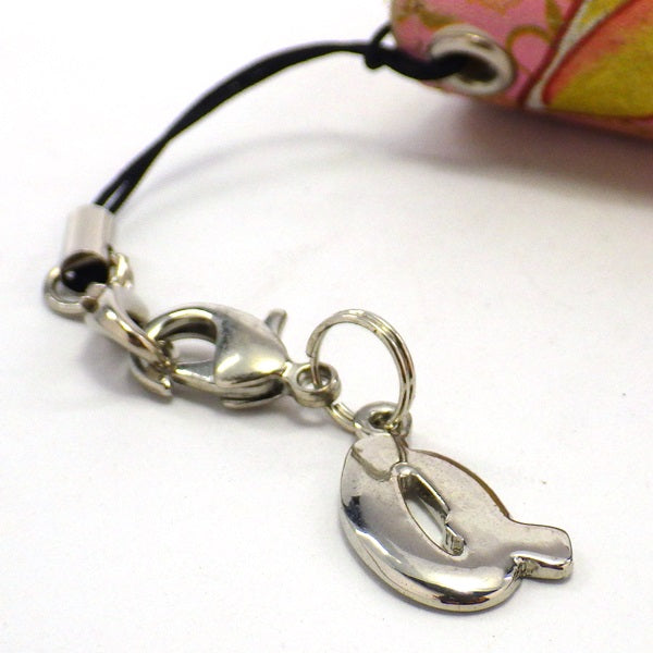 シルバープレートストラップQ(ひも製ストラップ付き)