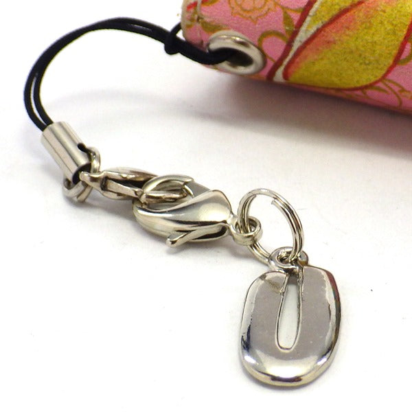 シルバープレートストラップU (ひも製ストラップ付き)