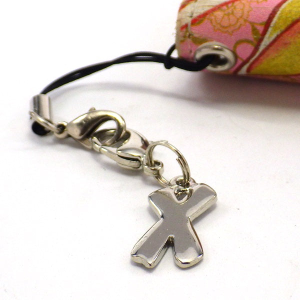 シルバープレートストラップX(ひも製ストラップ付き)