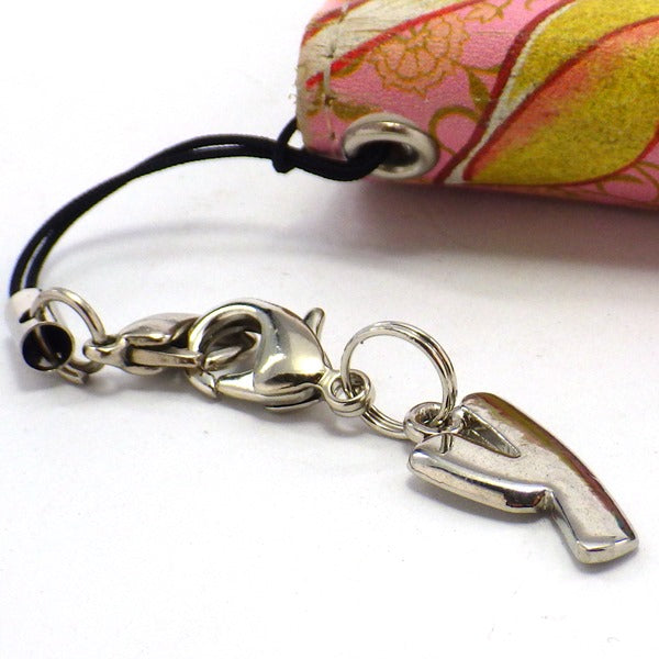 シルバープレートストラップY(ひも製ストラップ付き)