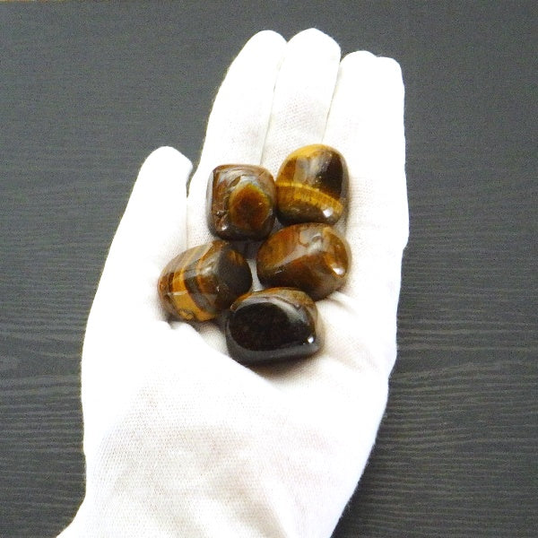 タイガーアイ キューブ型 タンブル 5個セット(中)