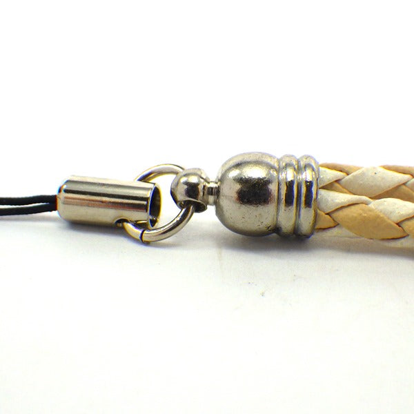 ラッキーカラーストラップ(ひも部)「ライトブラウン/ホワイト6cm」(011260)