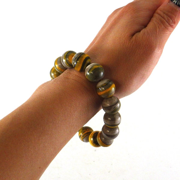 AAA級バンブルビージャスパーブレスレット13mm 現物販売 【紙箱付き】