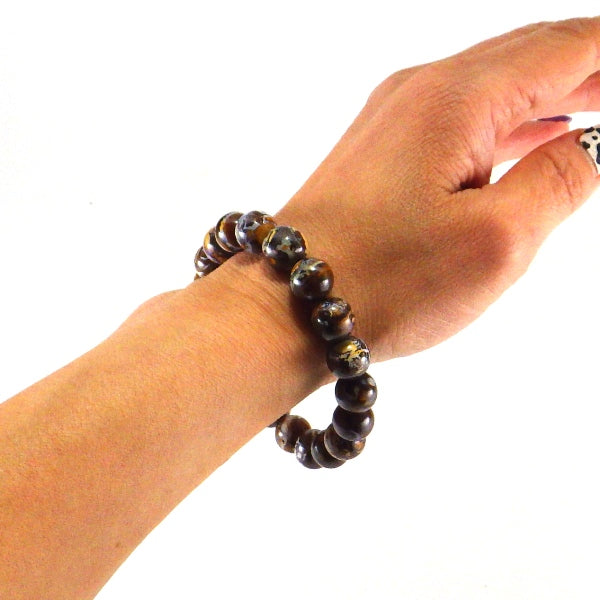 現物販売 AAA級ボルダーオパールブレスレット10mm【高級ケース付き】