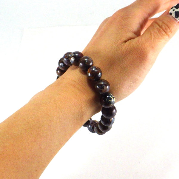 現物販売 AAA級ボルダーオパールブレスレット11mm【高級ケース付き】