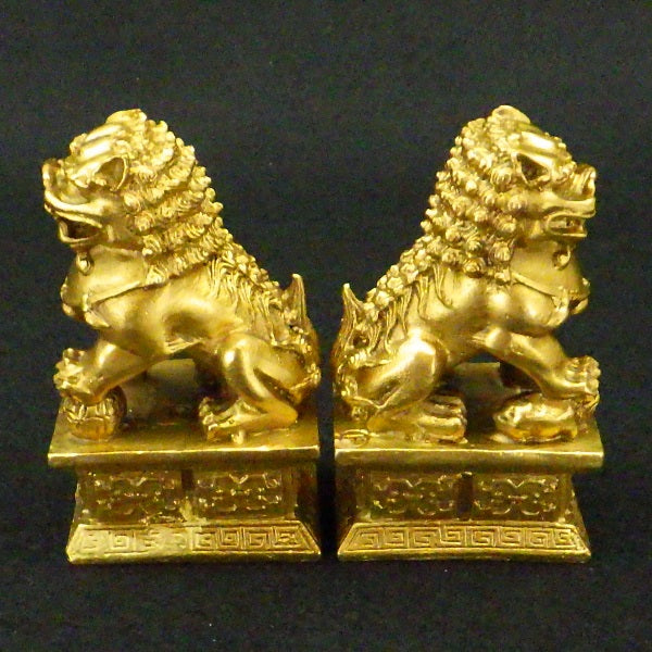 銅製 「北京獅子(一対)」