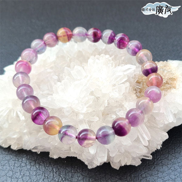 AAA級 マルチフローライト ブレスレット7mm 【高級ケース付き】