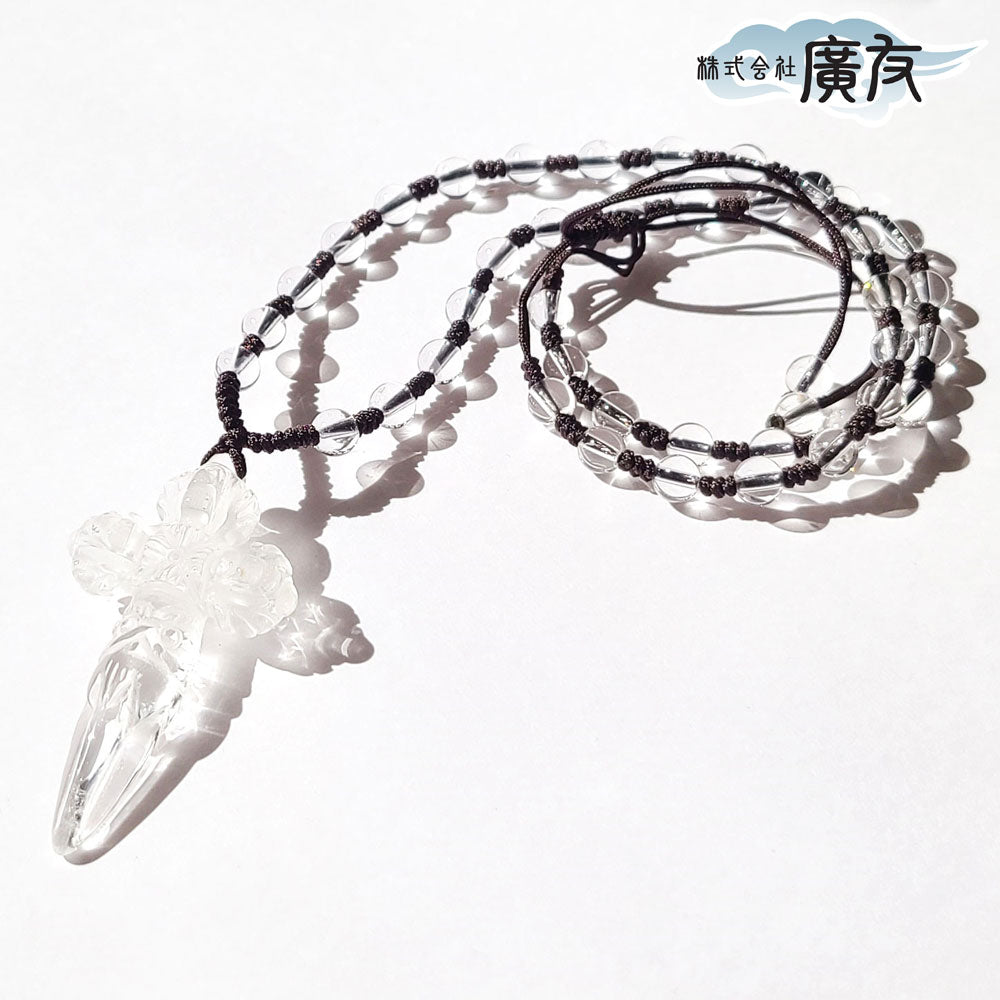 チベット密教法具 水晶 金剛杵(プルパ) ネックレス