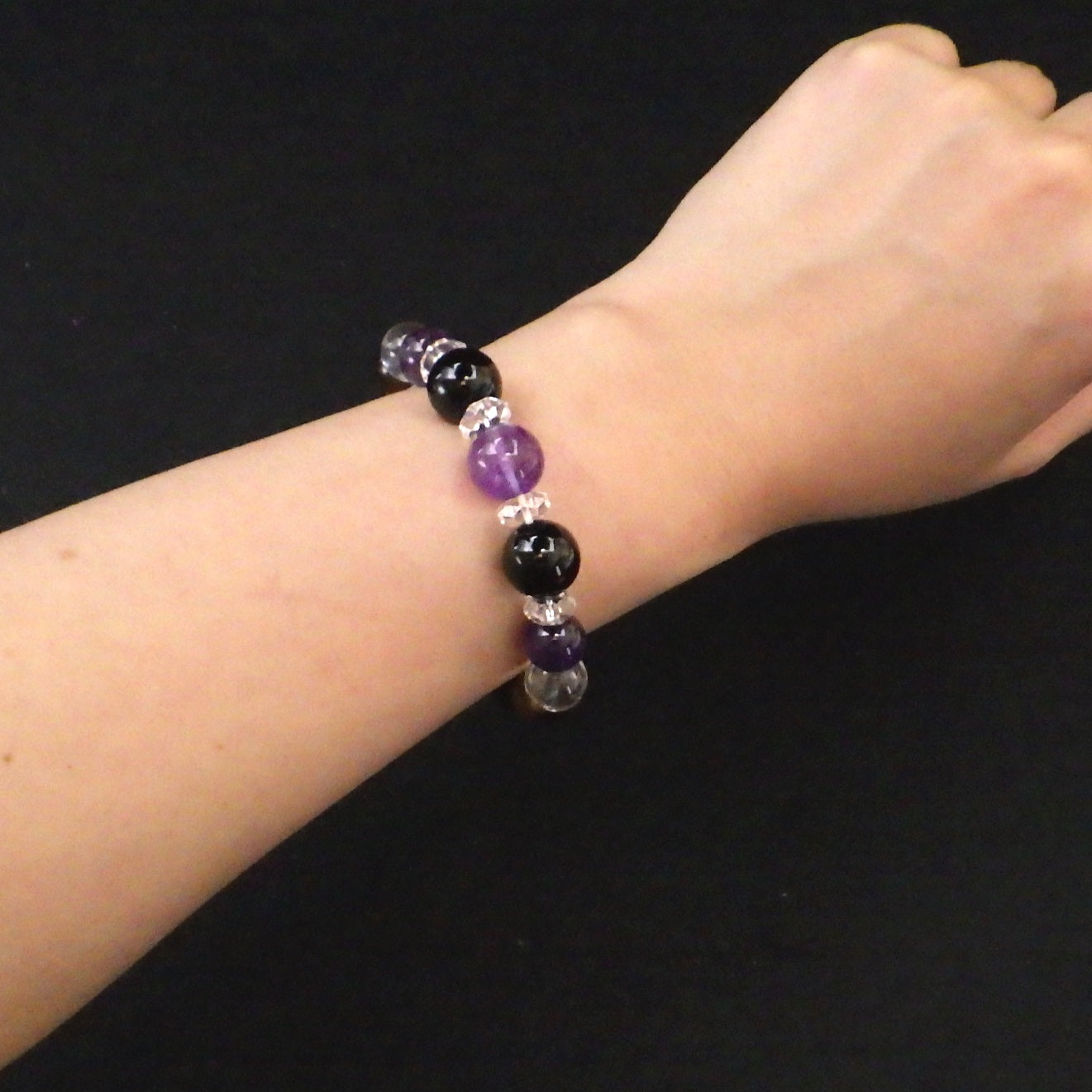 2月誕生石ブレスレット 2月生まれ メンズ ブレスレット●石の意味カード【紙箱付き】