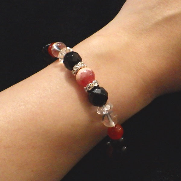 7月誕生石ブレスレット 7月生まれ メンズ ブレスレット●石の意味カード【紙箱付き】