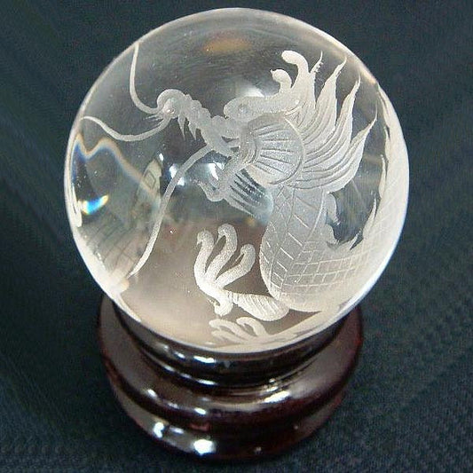 シルバールチルクォーツ龍彫球 114g