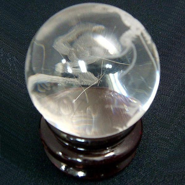 シルバールチルクォーツ龍彫球 114g