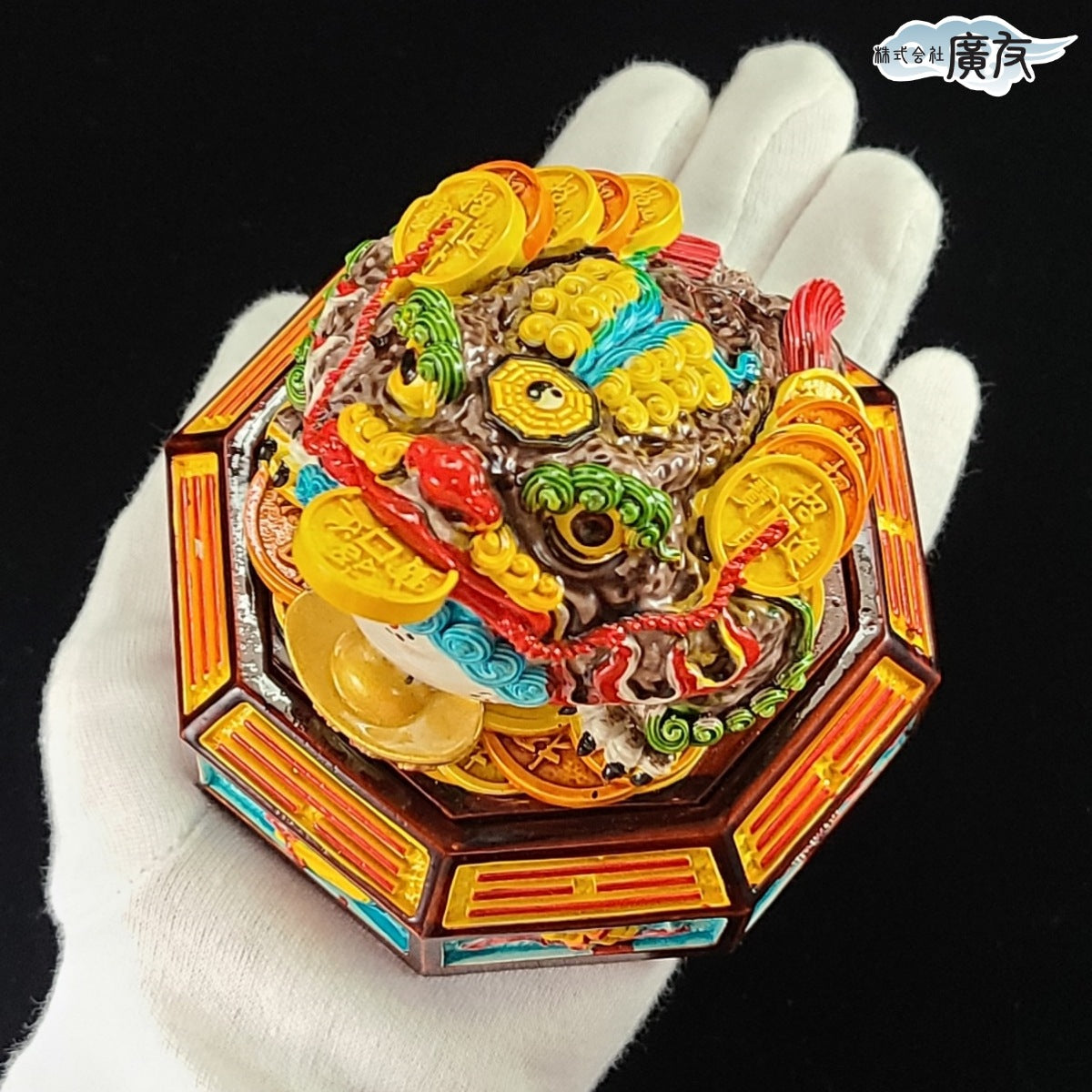 樹脂製ラッキーカラー八卦三脚蛙