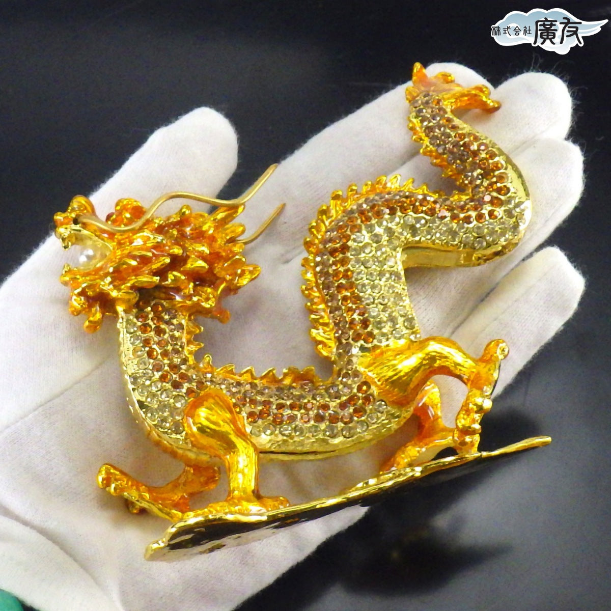 ラインストーン「雲上五爪龍」(Yタイプ)