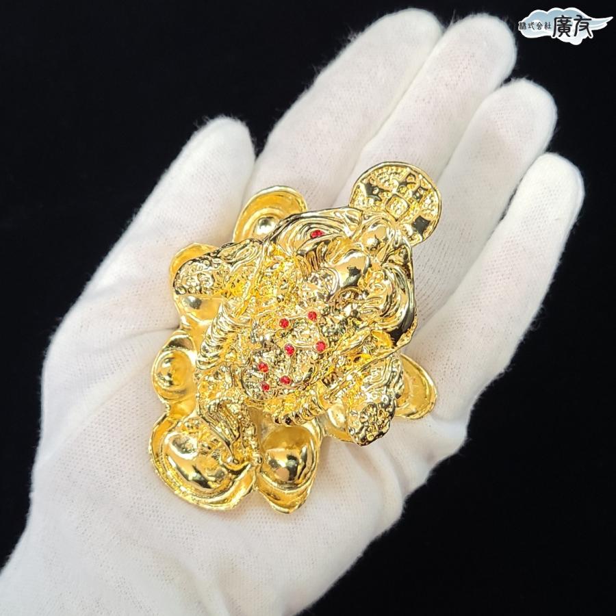 銅製「金彩三脚蛙(小)」●赤いフェルト付