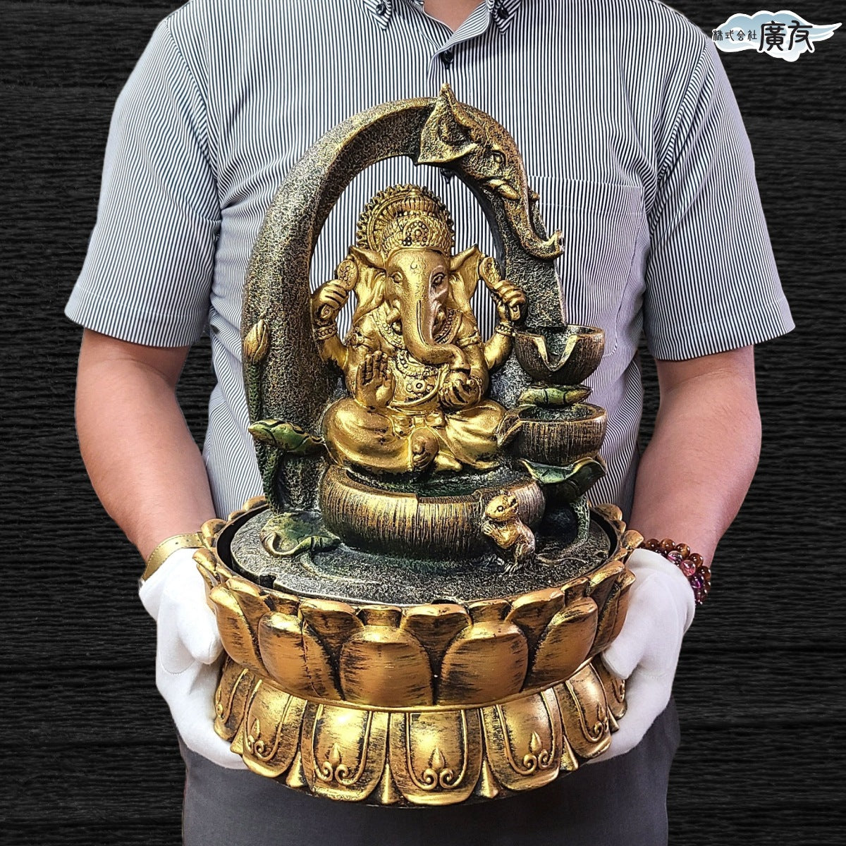 樹脂製 流水象神ガネーシャ噴水