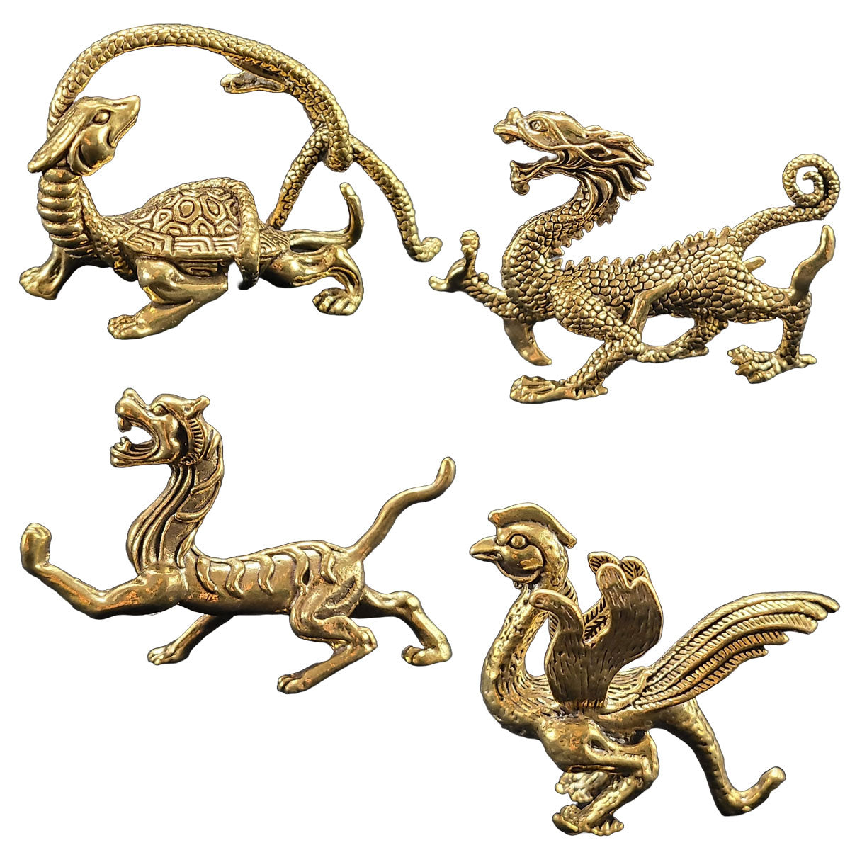 銅製 ミニ 四神相応 四神セット