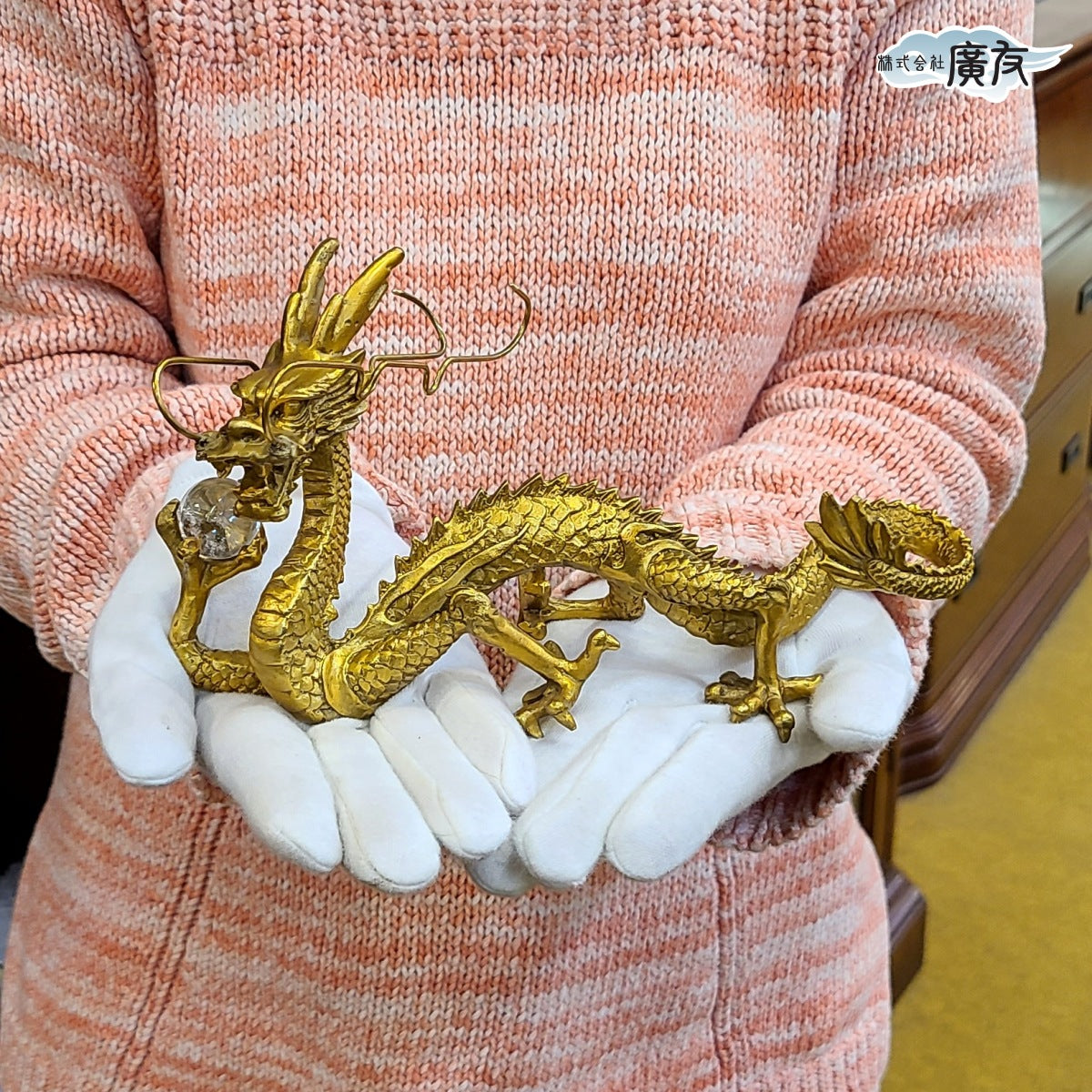 【旧タイプ】 銅製 願い龍(大)【選べる宝珠1個付】