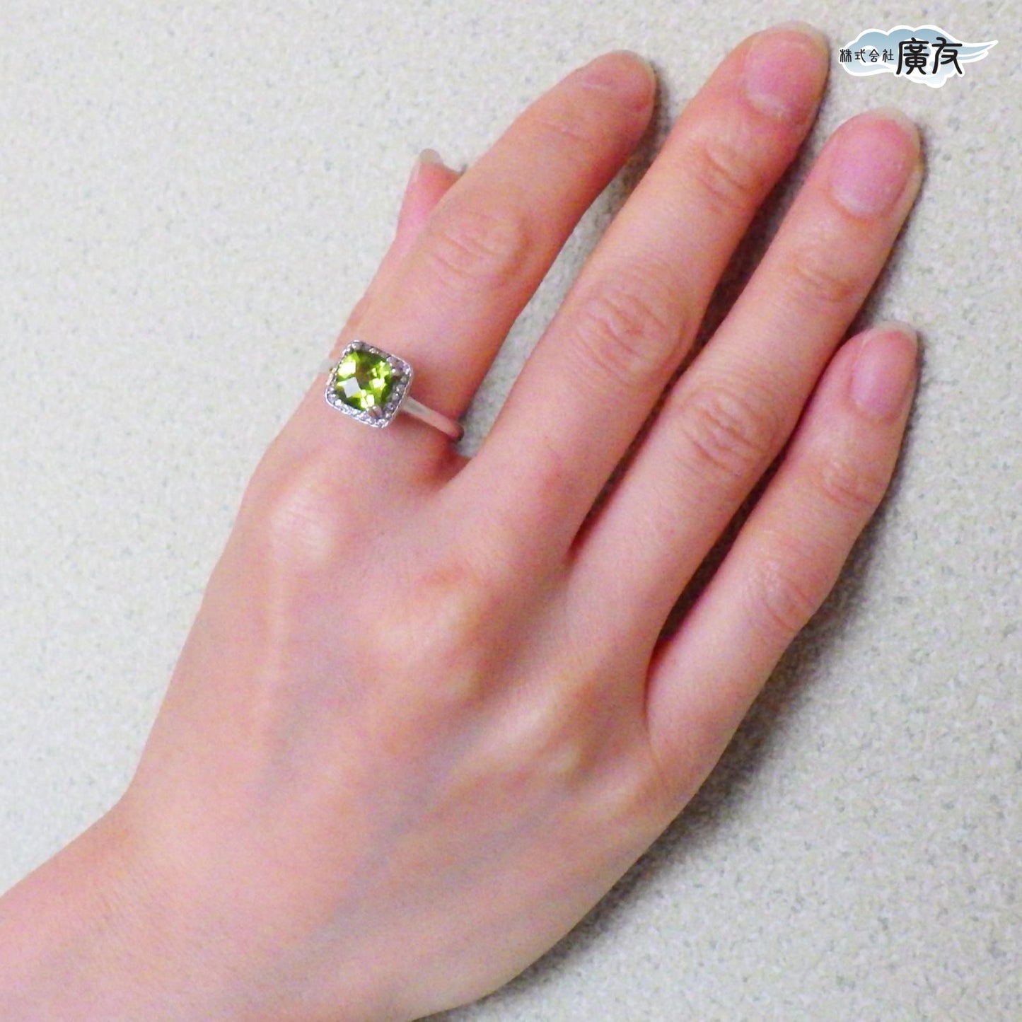 ペリドット リング 指輪 四角【新商品】