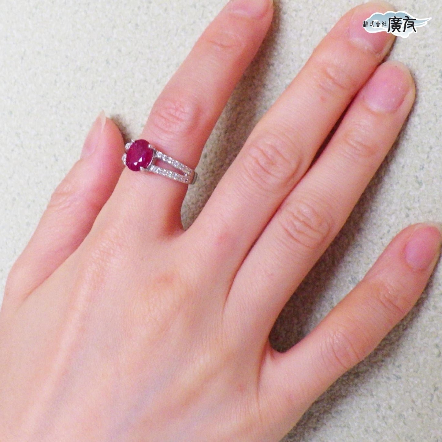 ルビー リング 指輪 二重【新商品】