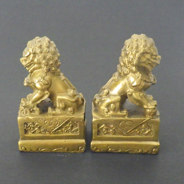 銅製(ミニ)唐獅子（一対）×5対まとめ買い