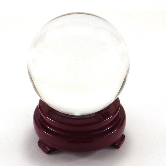 80mm人工（溶錬）水晶玉(人工水晶球）×6コまとめ買い