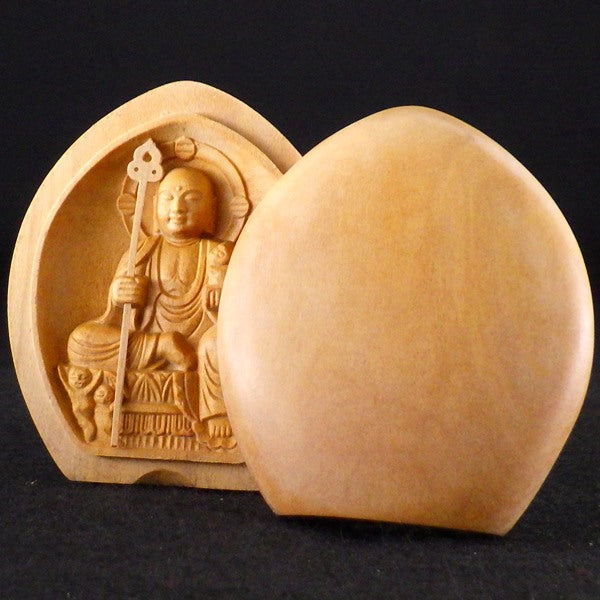 白檀香合仏｢水子地蔵尊｣●白色巾着付×5コまとめ買い