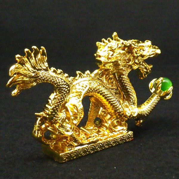 銅製 金彩江龍