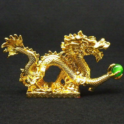 銅製 金彩江龍