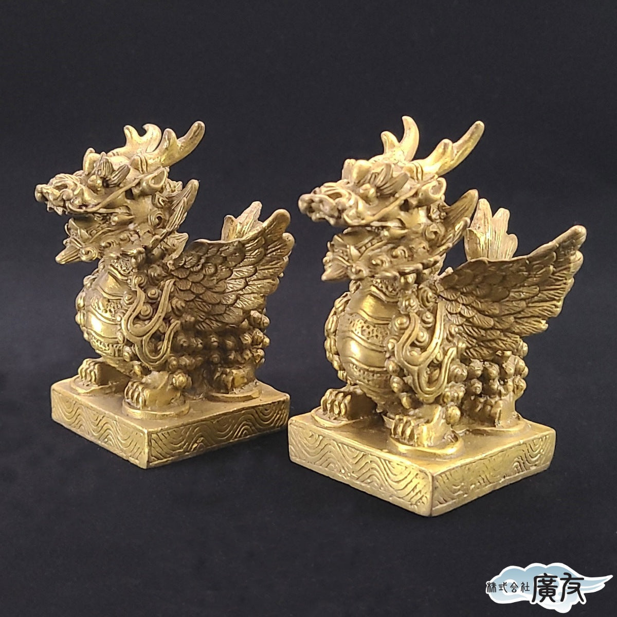 銅製「麒麟(中)(一対)」