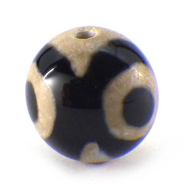 三眼天珠(丸)(黒)10mm(1個)