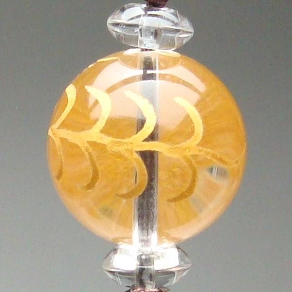 水晶「鳳凰」ストラップ（金）
