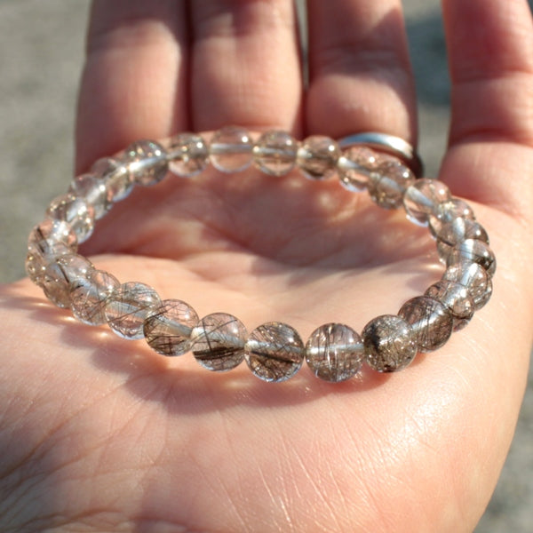 シルバールチルクォーツ ブレスレット 6mm A級【高級ケース付き】