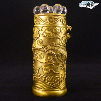 銅製 七星昇り飛龍