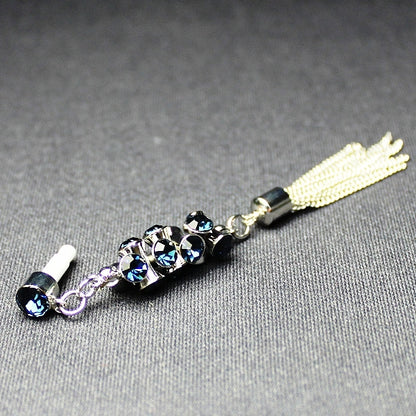 スマホ用フォンピアス（青）（チェーンタイプB）