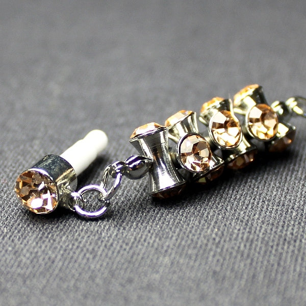 スマホ用フォンピアス（薄茶）（チェーンタイプB）