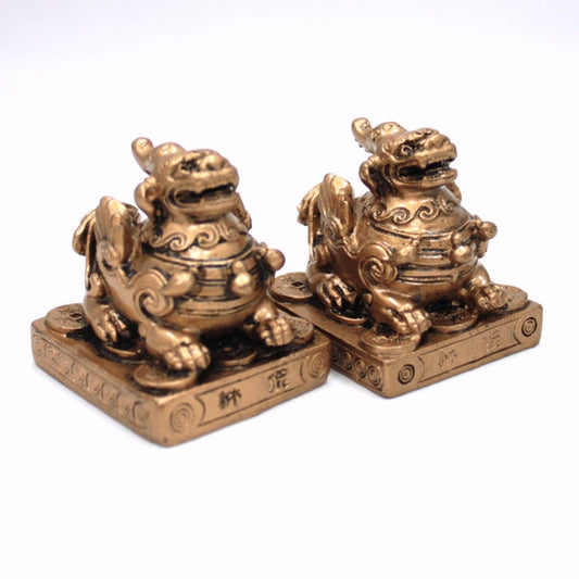 樹脂製 貔貅 ヒキュウ 一対【再入荷新商品】