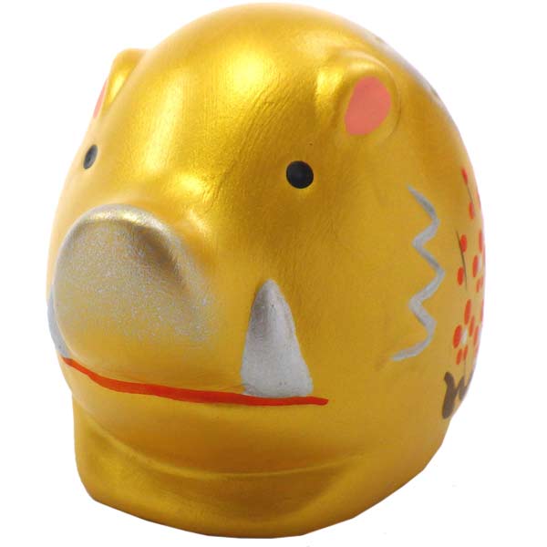 開運祈願干支の置物 金運祈願の亥（いのしし・猪・イノシシ）○銅製