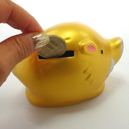 開運祈願干支の置物 金運祈願の亥（いのしし・猪・イノシシ）●銅製｢風水五帝古銭(小)5枚組｣付●赤色フェルト付