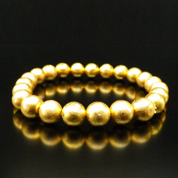 ギベオン ゴールド ブレスレット8mm 現物販売【高級ケース付き